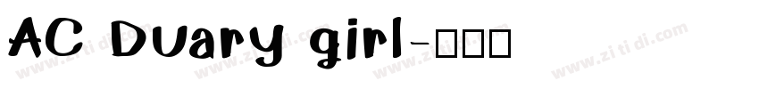 AC Duary girl字体转换